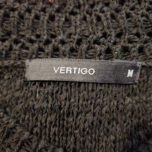 Vertigo Womens Medium Black Knit Cover Dress - Picture 4 of 5